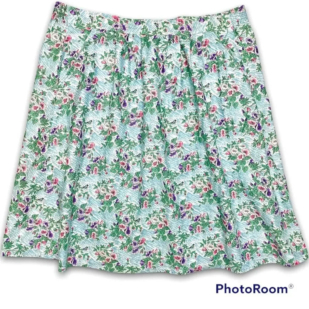 Vintage Portraits‎ by Northern Isles A Line Skirt Floral Pattern Women's 13/14